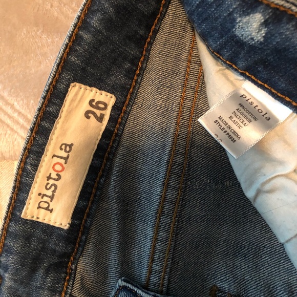 Pistols Arizona Distressed Medium Wash Skinny Jean - Picture 6 of 6